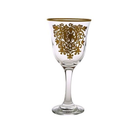 CLASSIC TOUCH DECOR Classic Touch GWG203 Water Glasses with Gold Design; Set of 6 GWG203